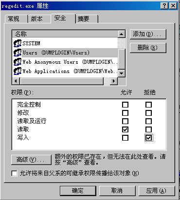 配置文件的操作權限