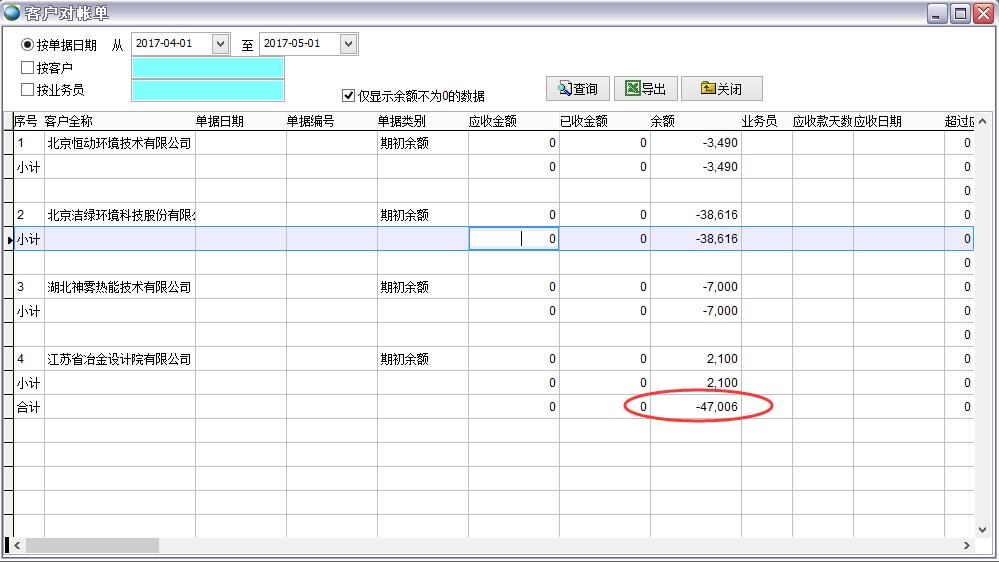 客戶對帳單