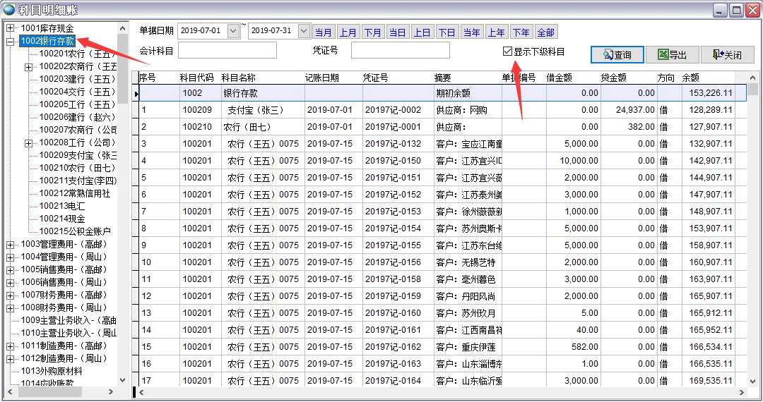 科目明細賬
